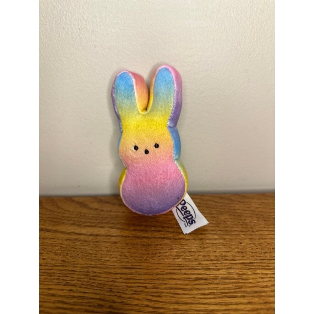 5 in rainbow peep plush bunny Easter rabbit peeps